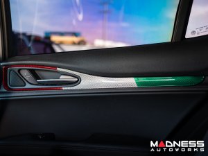 Alfa Romeo Stelvio Door Trim - Carbon Fiber - Interior Door Trim Kit - Italian Theme - Feroce Carbon